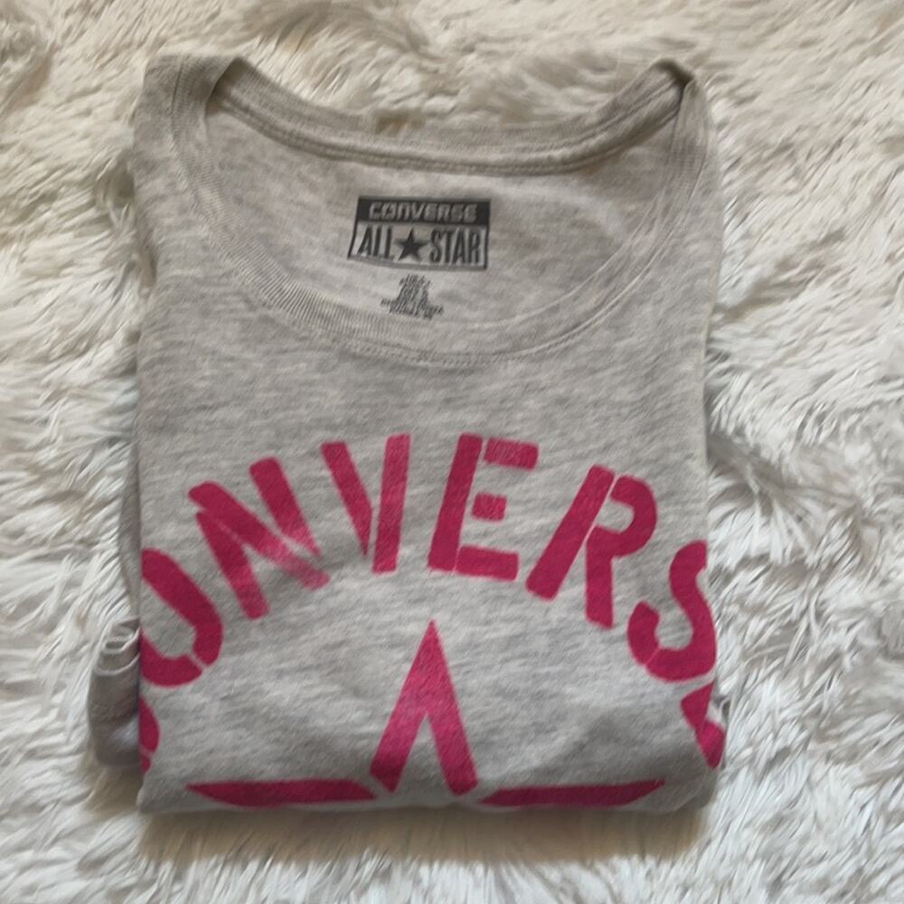 Converse Grey/Pink Size:Large T-Shirt - Picture 3 of 6